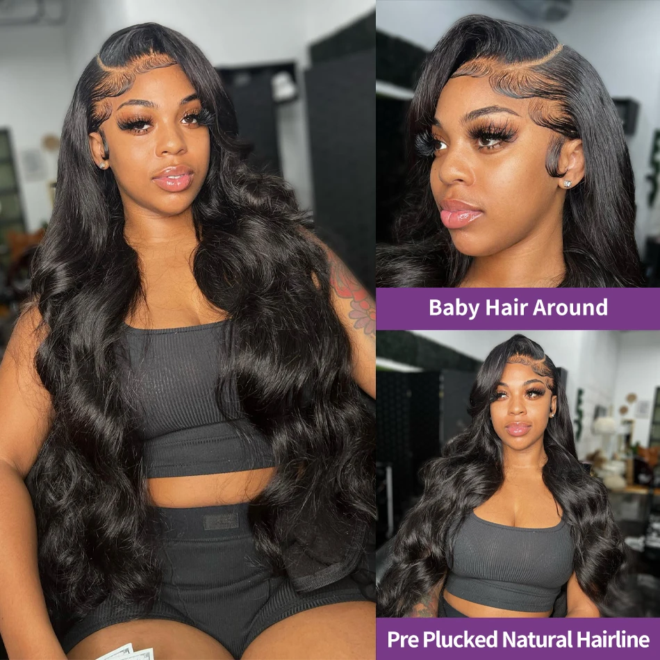 250 Density Body Wave 13x6 Hd Transparent Lace Frontal Wig 13x4 Pre Plucked Lace Wigs For Women 360 Lace Front Human Hair Wigs 2