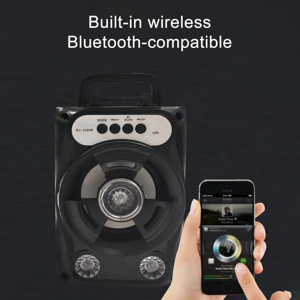 

Bluetooth-compatible Subwoofer Practical Handheld Support TF/AUX USB Stereo Surround Bluetooth-compatible Subwoofer for Home