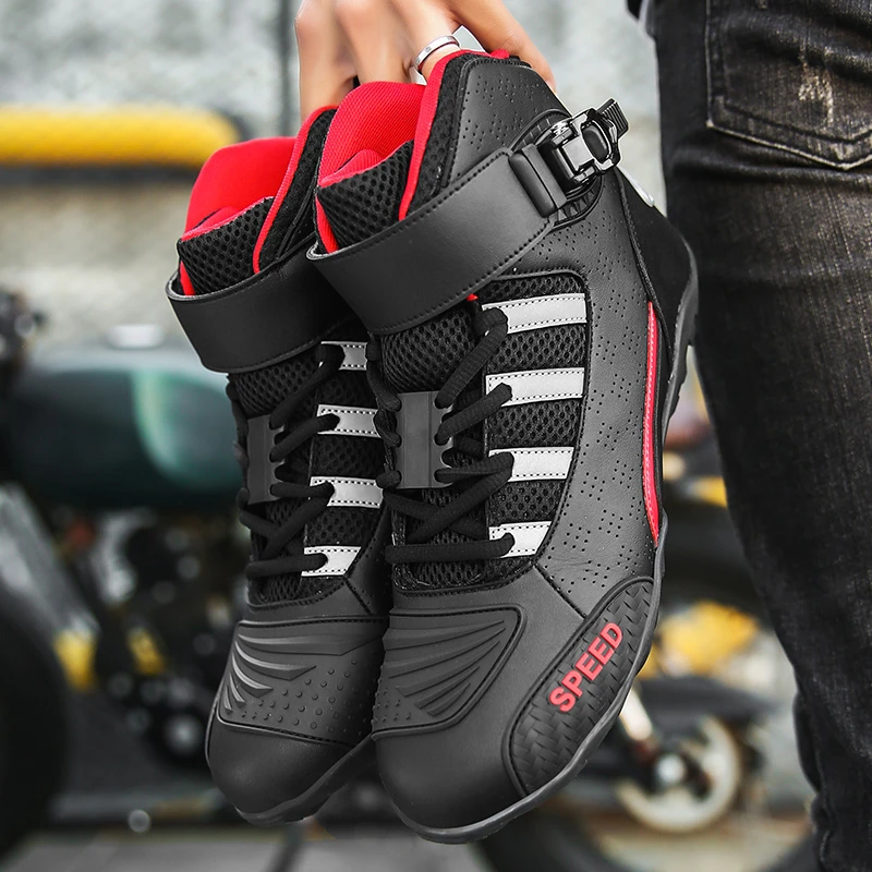 Nieuwe Heren Motocross Laarzen Motorlaarzen Mannen Botas De Moto Ademend Schoenen Motorbike Schoenen| - AliExpress