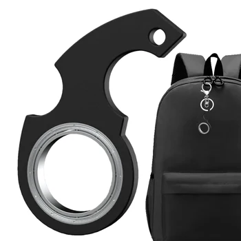 키드 핑거팁 스핀 키링 스피너 스트레스 장난감 메탈 피젯 장난감 핑거 키링은 심심함을 해소하는 파티 선물로 사용되는 회전 턴테이블 키체인입니다.