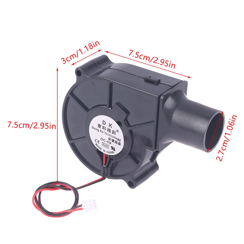 Smelting Metal Fan Portable Air Blower 2500R Centrifugal Radial Air Cooler Metal Fan BBQ Blower Charcoal Cooling Cooler 7530