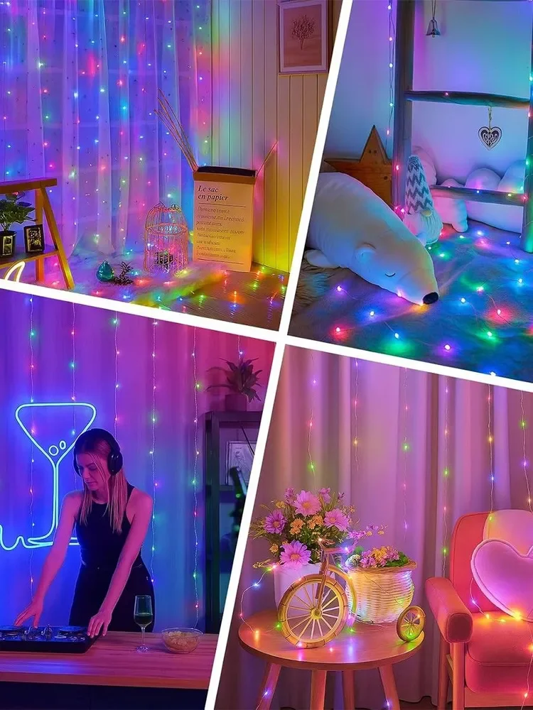 USB LED String Lights Copper Silver Wire Garland Light Waterproof Fairy Lights For Christmas Wedding Party Decorative