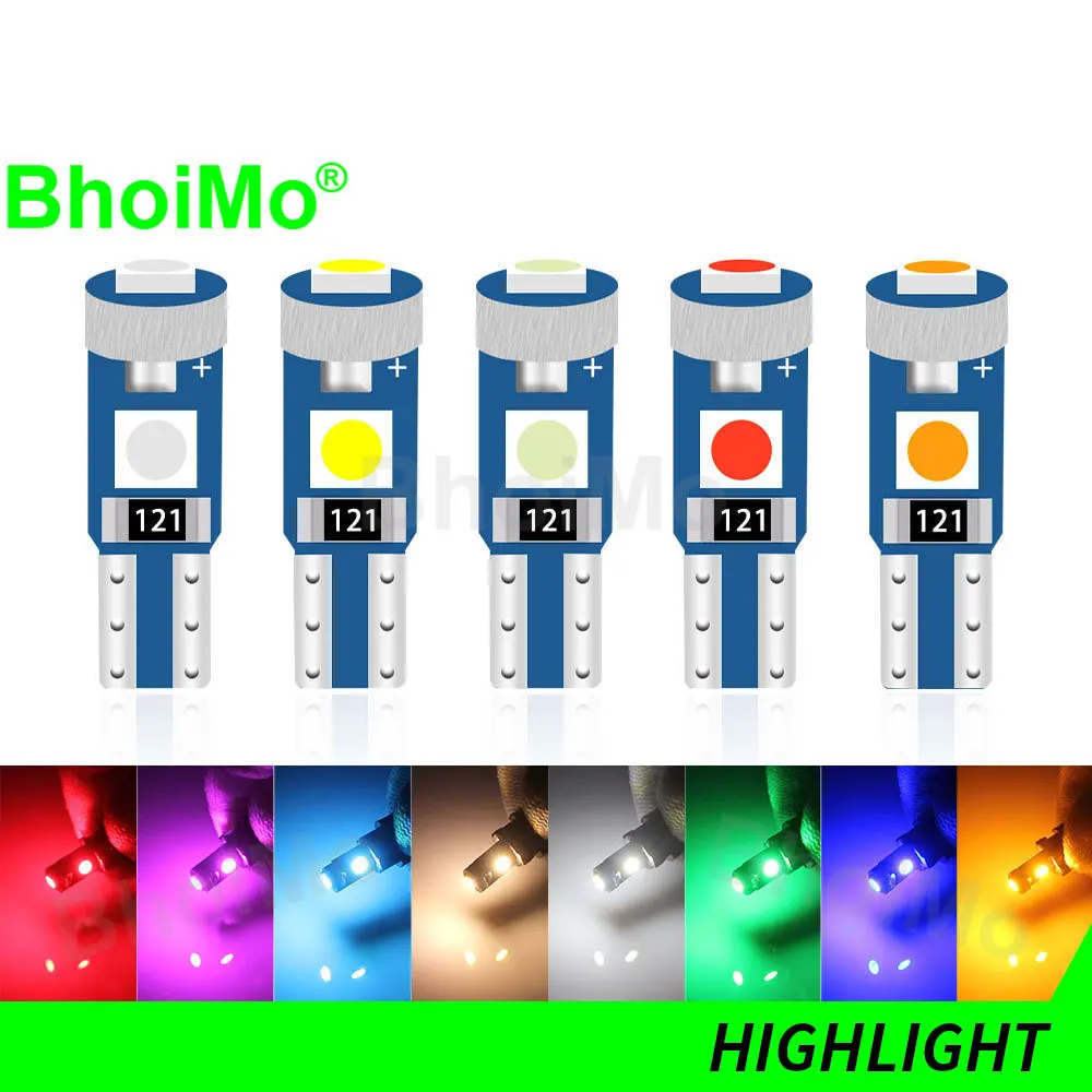 

BhoiMo 10x 3030 73 74 Led T5 Bulb Instrument Car W3W Dashboard Warning Plate Panel Indicator Warm White Auto Lights Signal Lamp