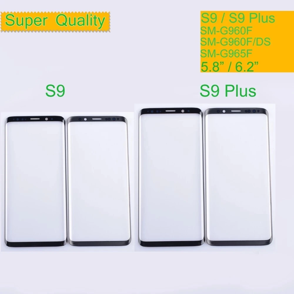 

For Samsung Galaxy S9 G960 S9 Plus G965 Touch Screen Front Glass Panel Outer LCD Lens With OCA Glue Replacement