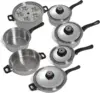 World's Finest 7-Ply Steam Control 17pc T304 Stainless Steel Cookware Set 1