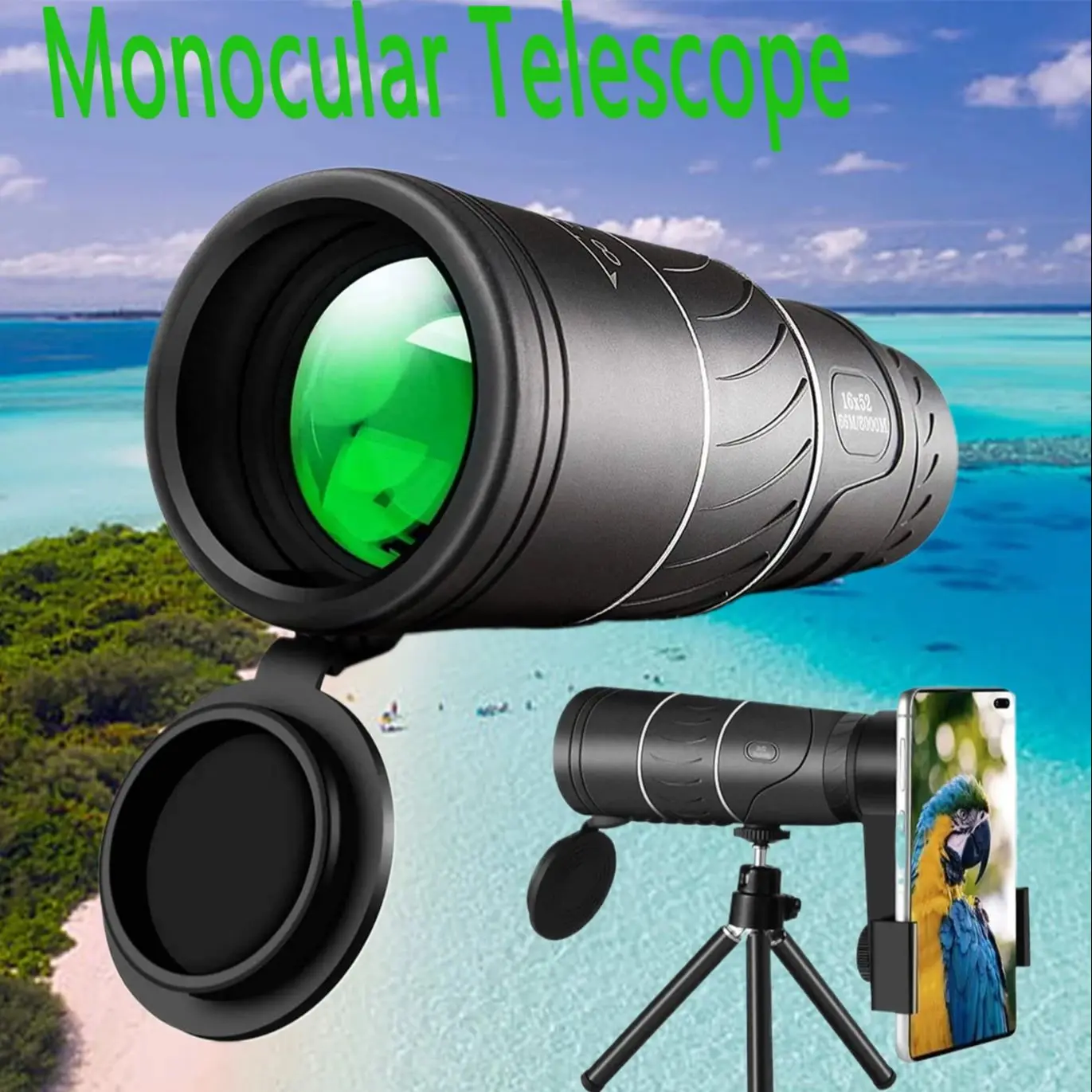 Portable Monocular High 40X60 Telescope High Powered Dual Focus Handheld Ultra Monocular Scope for Camping Hunting Outdoor