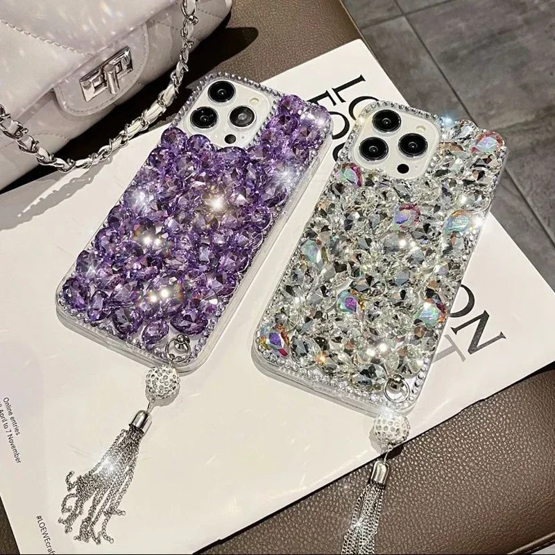 Luxury Glitter Rhinestone Phone Case for Samsung A50 A70S A22 A32 A52 A71 A51 A72 A73 A53 A33 Bumper Cover
