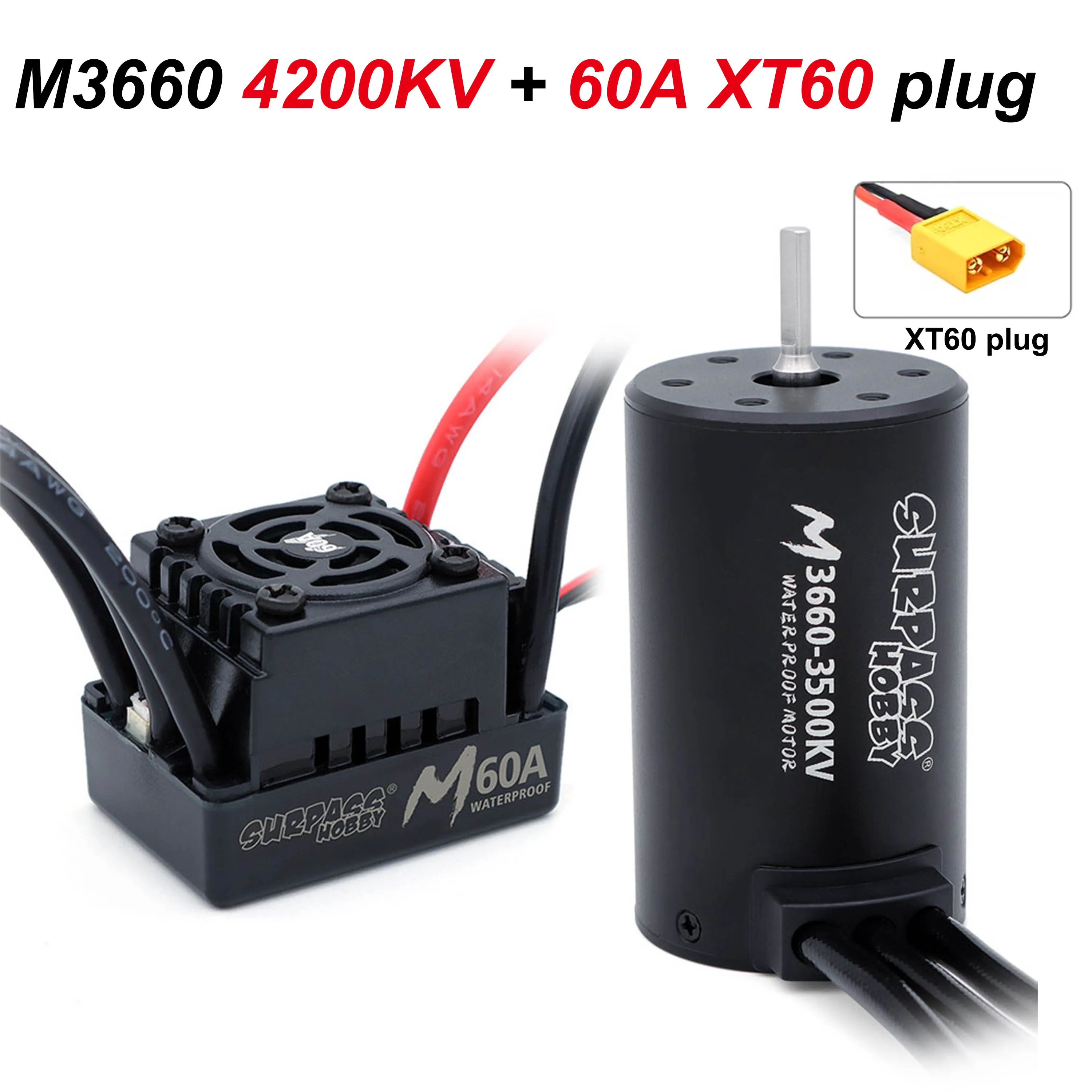 SURPASS HOBBY コンボ M3650 M3660 防水ブラシレスモーター