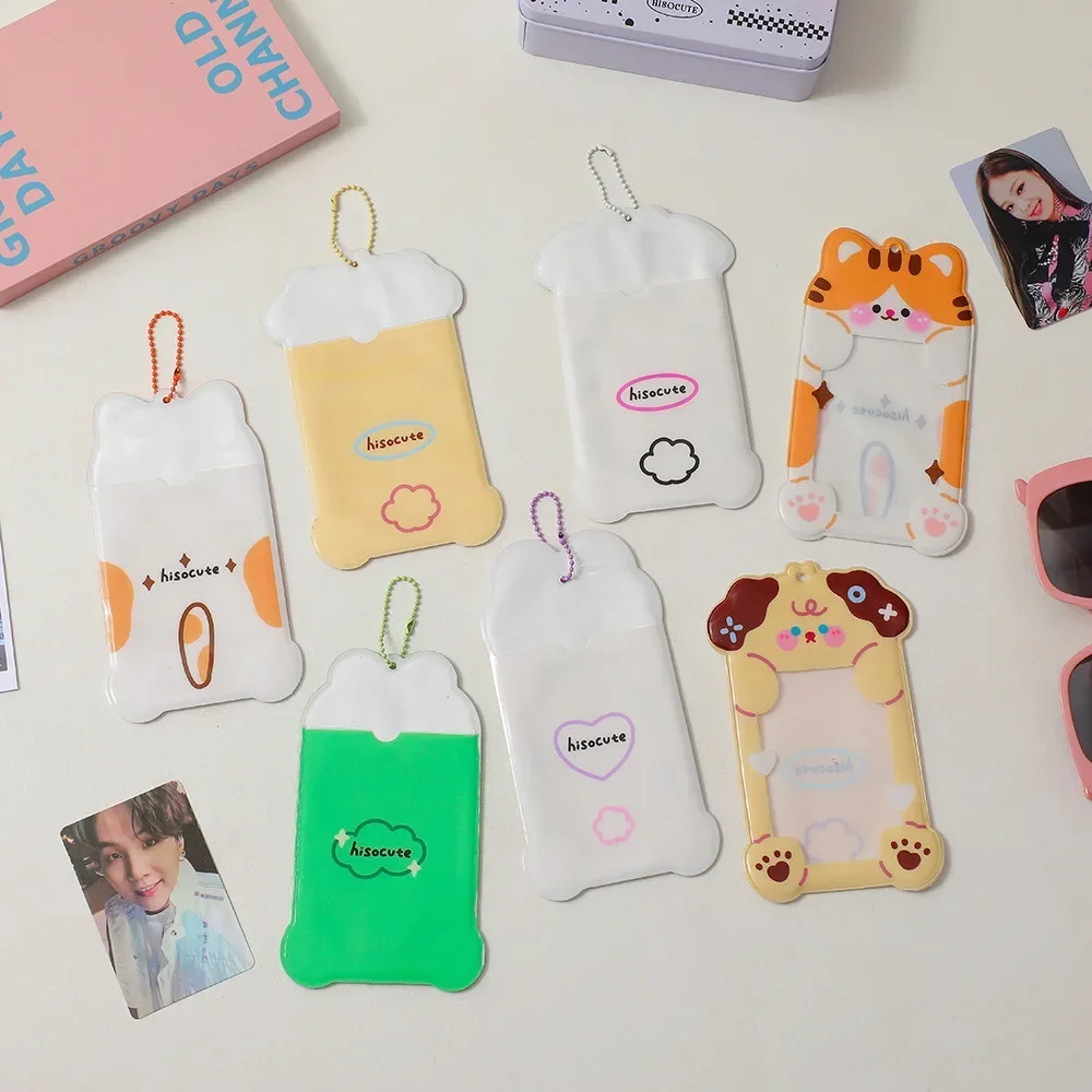 1pc Summer Photocard Holder Transparent Card Case Student Campus Card Access Bag Picture Frame  Photo Frame