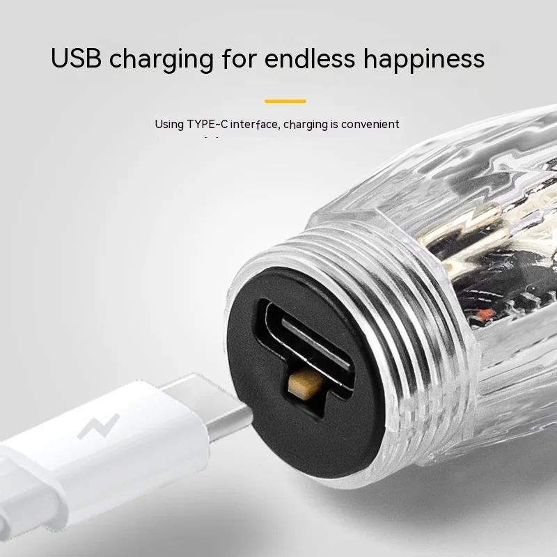 Car Motorcycle LED Lights Air Nozzle Decorative Vibration Sensor USB Charging Auto Wheel Tire Valve Cap Hub Ambient Lamp