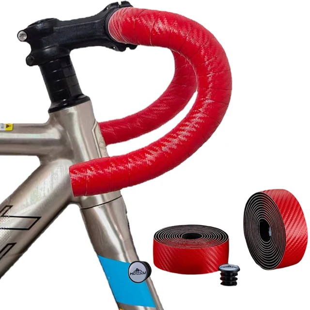 Cinta de manillar de bicicleta de 2 piezas, cinta de carbono/camuflaje,  amortiguación antideslizante, cinta para manillar de bicicleta de carretera  con tapones para Extremo de barra - AliExpress