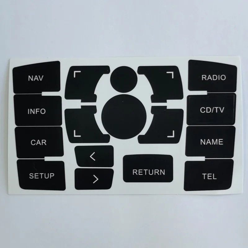 For Audi Q7 4L CD Radio Audio Button Repair Sticker 2003 To 2014 Q7 Tuning Accessories Refinishing Broken Down Console Keys — view 3
