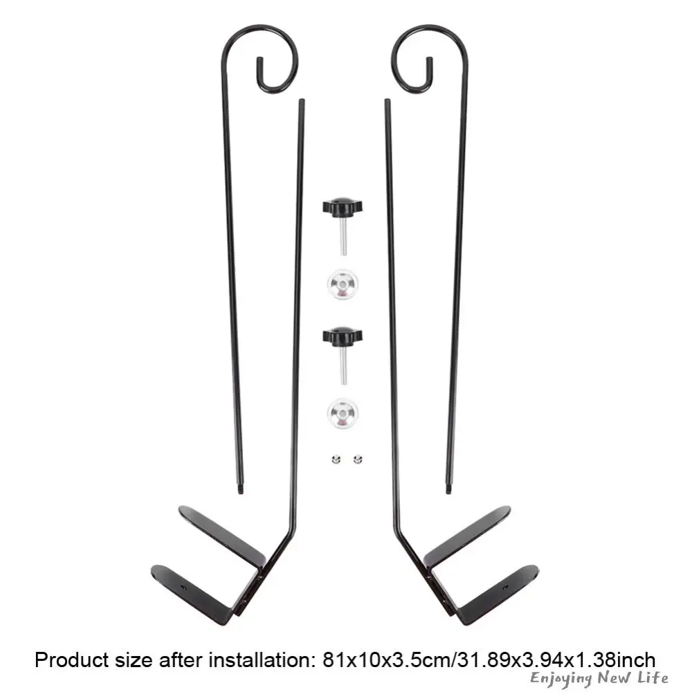 2 Pcs Deck Hook for Railing 360 Degree Rotary Deck Mounted Hook Adjustable Clamp for Outdoor Bird Feeders Planters Wind Chimes