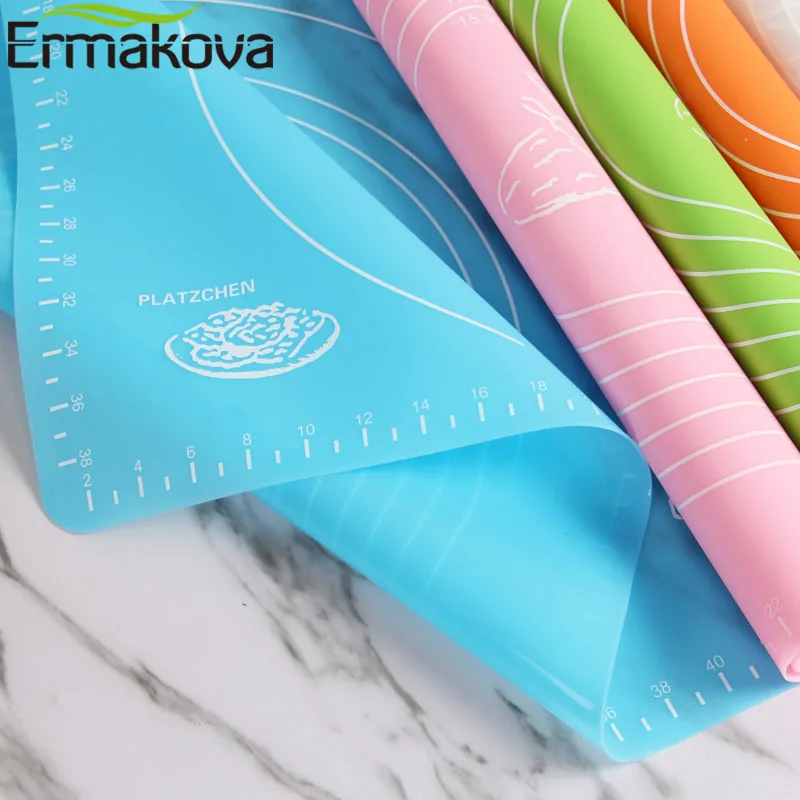 Non-Stick Silicone Baking Mat Dough Rolling Mat Heat Resistant Pad Pastry Board Silicone Pastry with Measurement
