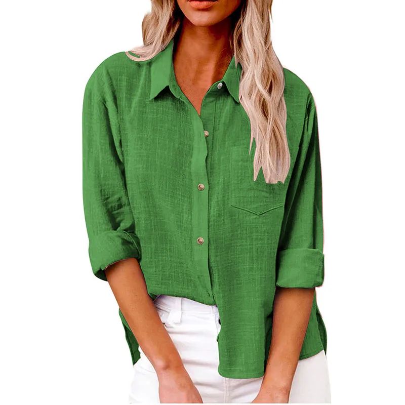 S4fb72a4692b84364aa47be4beb1aabe0u Solid Casual Loose Shirts For Women Summer Vintage Women's Oversized Shirts And Blouses Fashion Elegant Youth Female Tops Mallzona