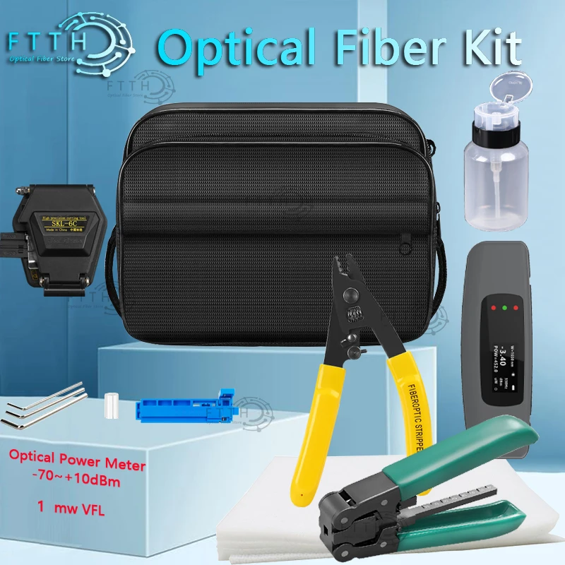 Kit Di Attrezzi In Fibra Ottica Con-70 + 10Dbm 2 In 1 Mini Misuratore Di Potenza Ottica 1Mw Localizzatore Visivo Di Guasti Fc-6C/Skl-6C Mannaia In Fib