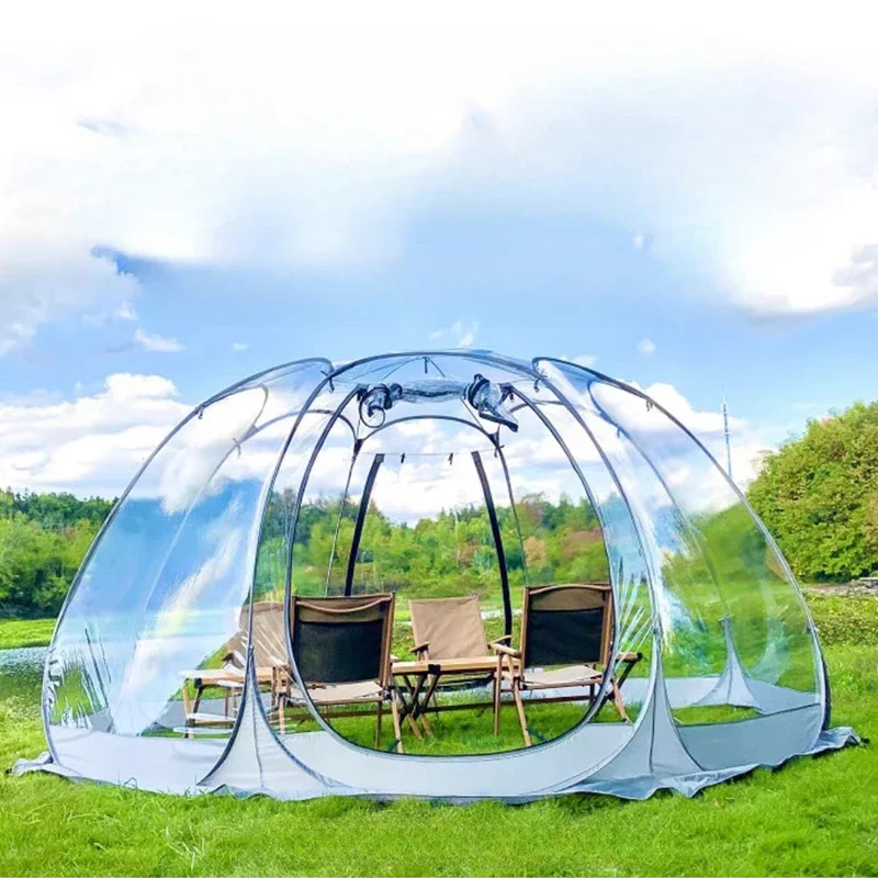 6 E 8 Lati In Pvc Trasparente Sun Room Starry Bubble House Automatic Outdoor Camping Celebrity Courtyard Yurta Waterproof Homestay