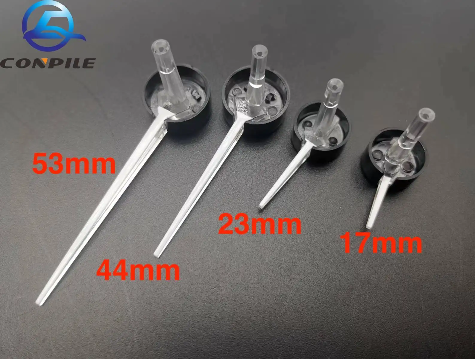 차량용 계기판 포인터, 투명 샤프트, 표준 라이트 가이드 포인터, 클러스터 홀, 1.0mm, 23mm, 50mm, 1 개
