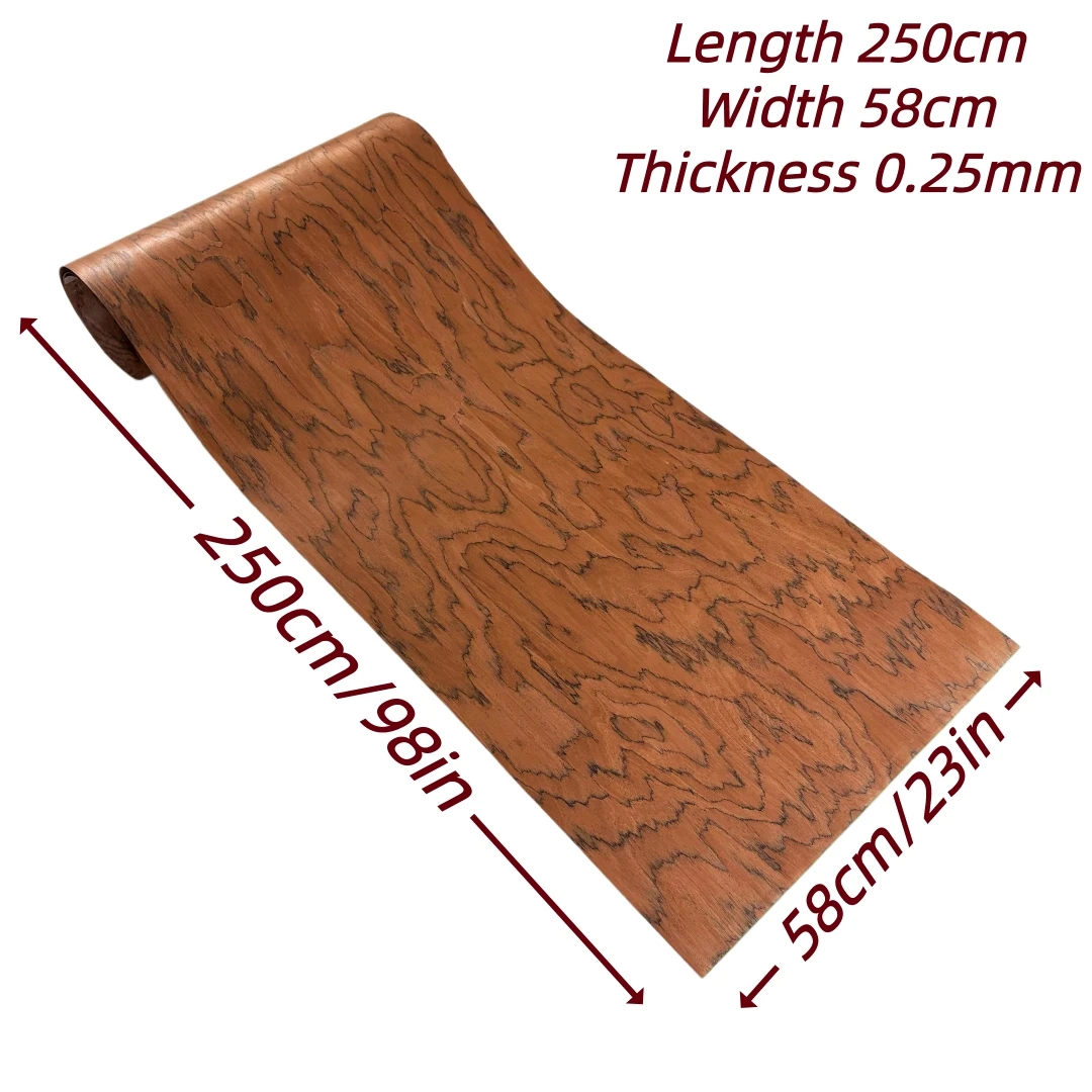 58x250cm T0.25mm 갈색 베니어 목재 시트 가구 장식 표면 피아노 식탁 목재 베니어 베니어 벽면 패널