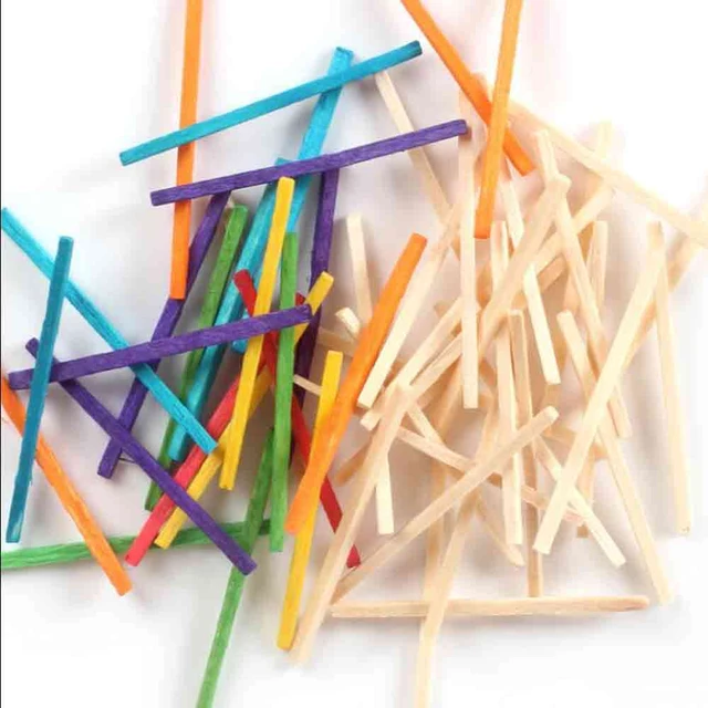 250 Count Mini Popsicle Sticks, Natural Wood Craft Bulk Ice Cream