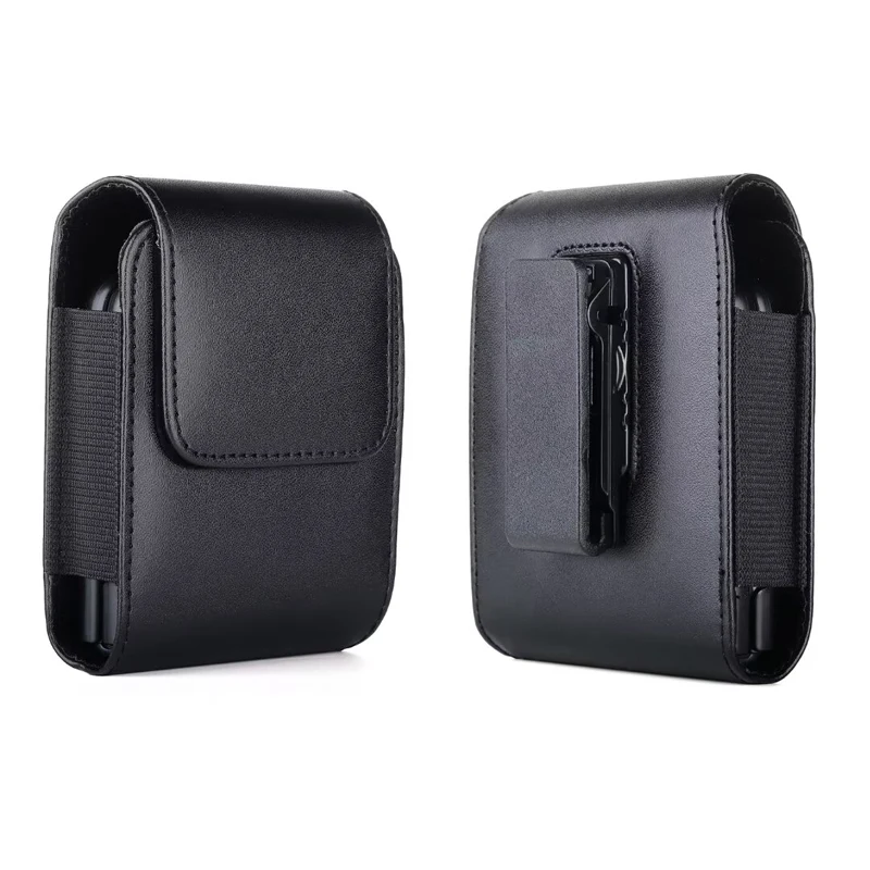 Deluxe PU Leather Belt Clip Holster Case Cover with Waist Bag Attachment