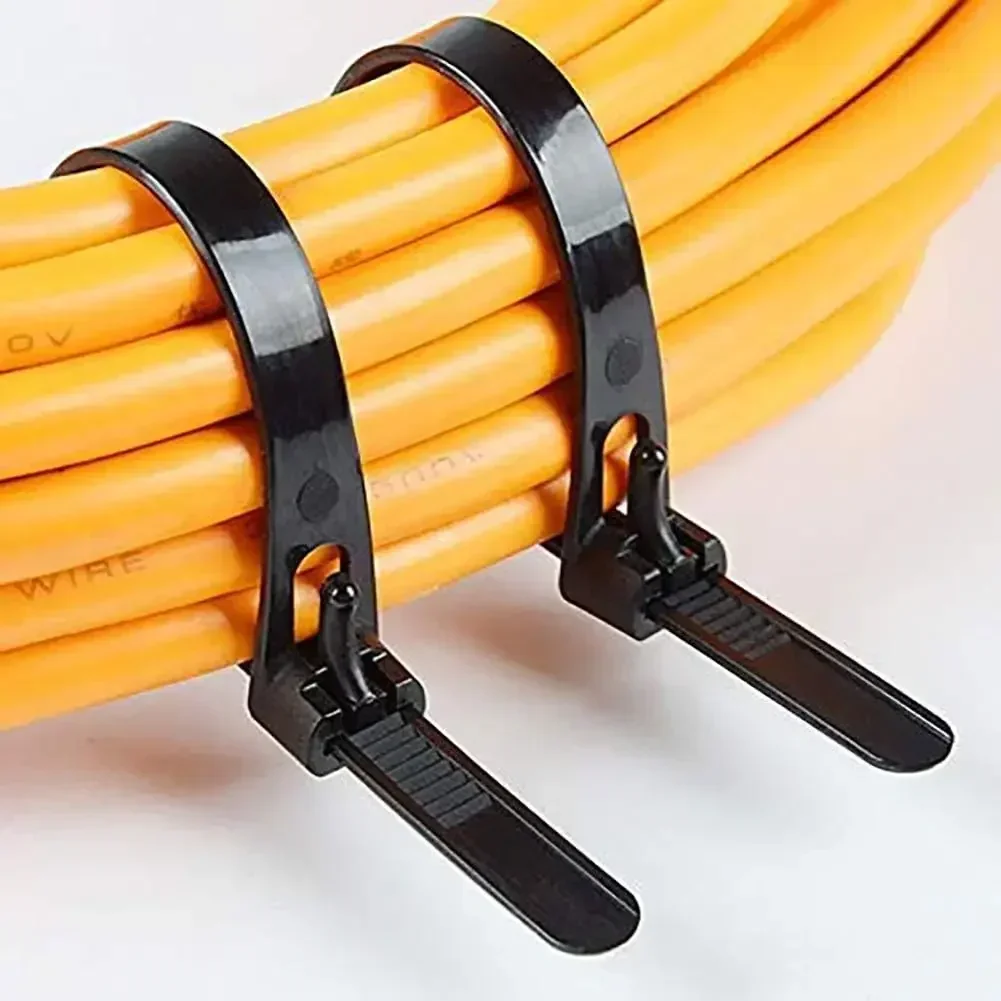 Description Picture 5 of itemReusable Cable Ties Cable Lock Loop Nylon Ties Self-locking Cables Ties Organizer Binder Lock Strap Zip Tie Binder Wholesale
