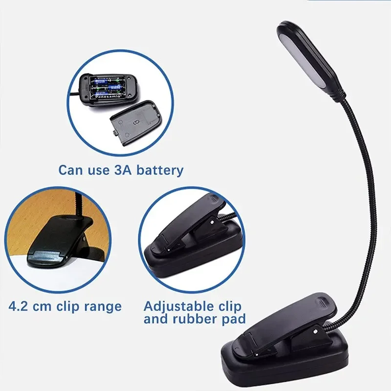 LAMPE DE LECTURE LED A BRAS FLEXIBLE AVEC PRISE USB