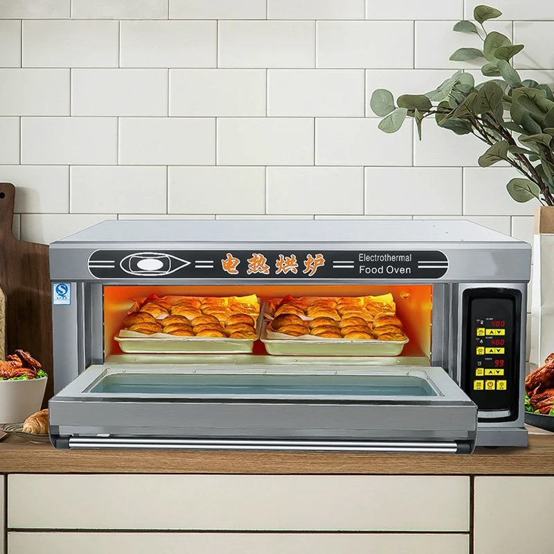 220v  2 Layers Oven  Stainless Steel Bread Cake Roasted Chicken Pizza  Use Kitchen Baking Machine Food Processor CommercialOve 5