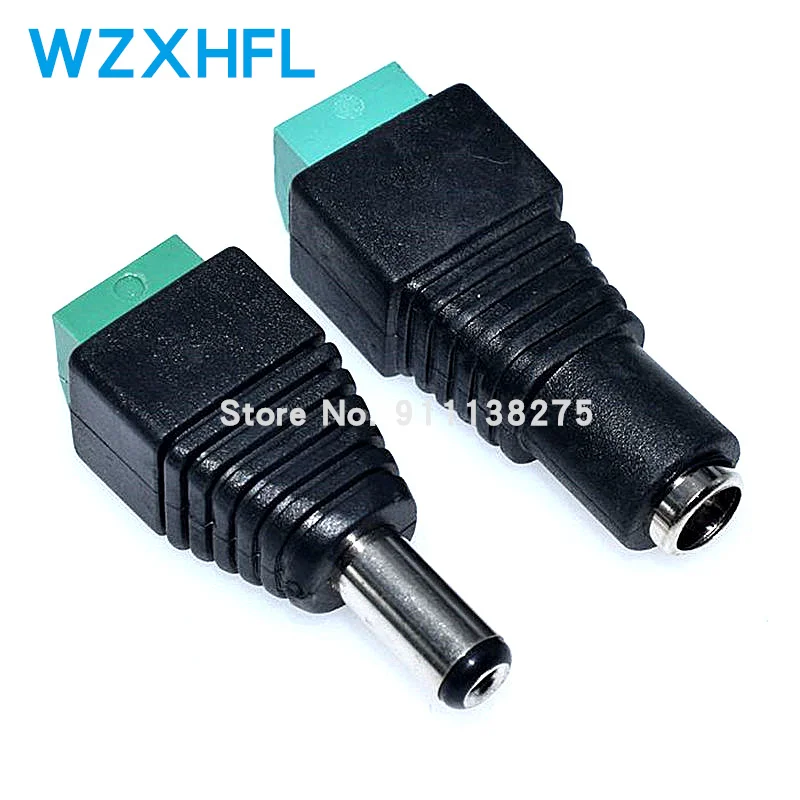 5 Set CCTV Cameras 2.1mm x 5.5mm Female Male DC Power Plug Adapter DC Power Female Plug Jack Adapter Connector Male Plug Socket 8mp cctv camera tester monitor adh cvi tvi cvbs 4 in1 security cameras hd coaxial tester hdmi vga input cctv tester mini monitor