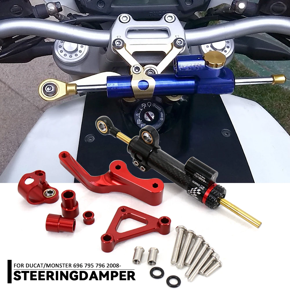 

Motorcycle Modified Steering Damper Stabilizer Mounting Bracket Support Kit For Ducati Monster 696 795 796 2008-up
