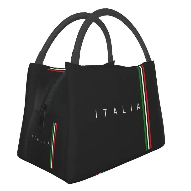 

Italy Flag Thermal Insulated Lunch Bags Women Italy Qatar Portable Lunch Container for Work Travel Storage Meal Food Box