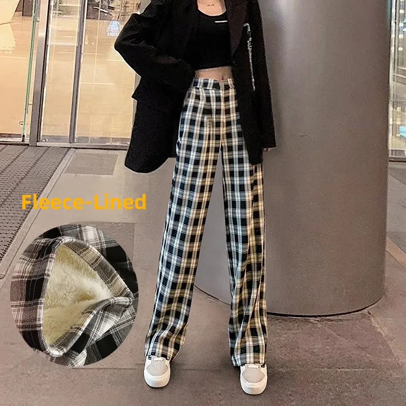 Brown plaid plus velvet