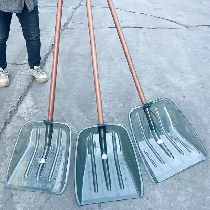 두꺼운 플라스틱 눈 제거 삽, 강화 플라스틱 삽, 대형 눈 밀기 삽, 차 및 곡물 사료 도구
