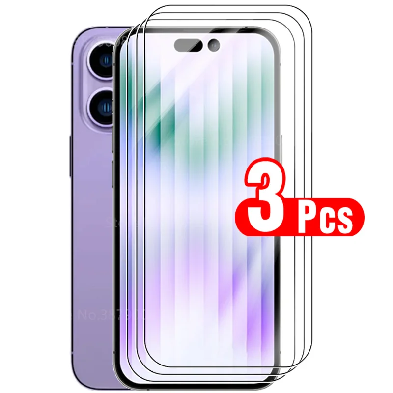 

3 шт. закаленное стекло для Apple iPhone 14 Pro Max, Защита экрана для iPhone 13 ProMax 12 Mini 11 14pro iphone14, защитное стекло