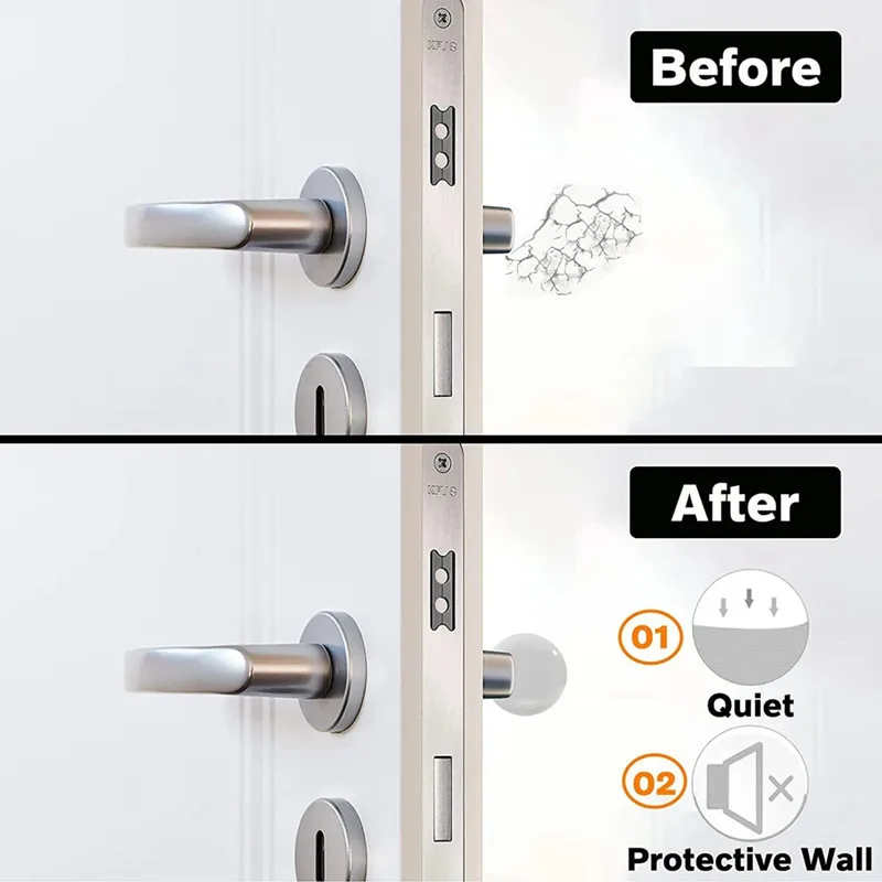 Transparent Round Self Adhesive Silicone Door Stoppers Home Anti-Collisions Wall Furniture Protectors