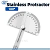 180 Degree Protractor Metal Angle Finder Goniometer Angle Ruler Stainless Steel Woodworking Tools Rotary Measuring Ruler 100/150 1