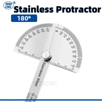 180 Degree Protractor Metal Angle Finder Goniometer Angle Ruler Stainless Steel Woodworking Tools Rotary Measuring Ruler 100/150 1