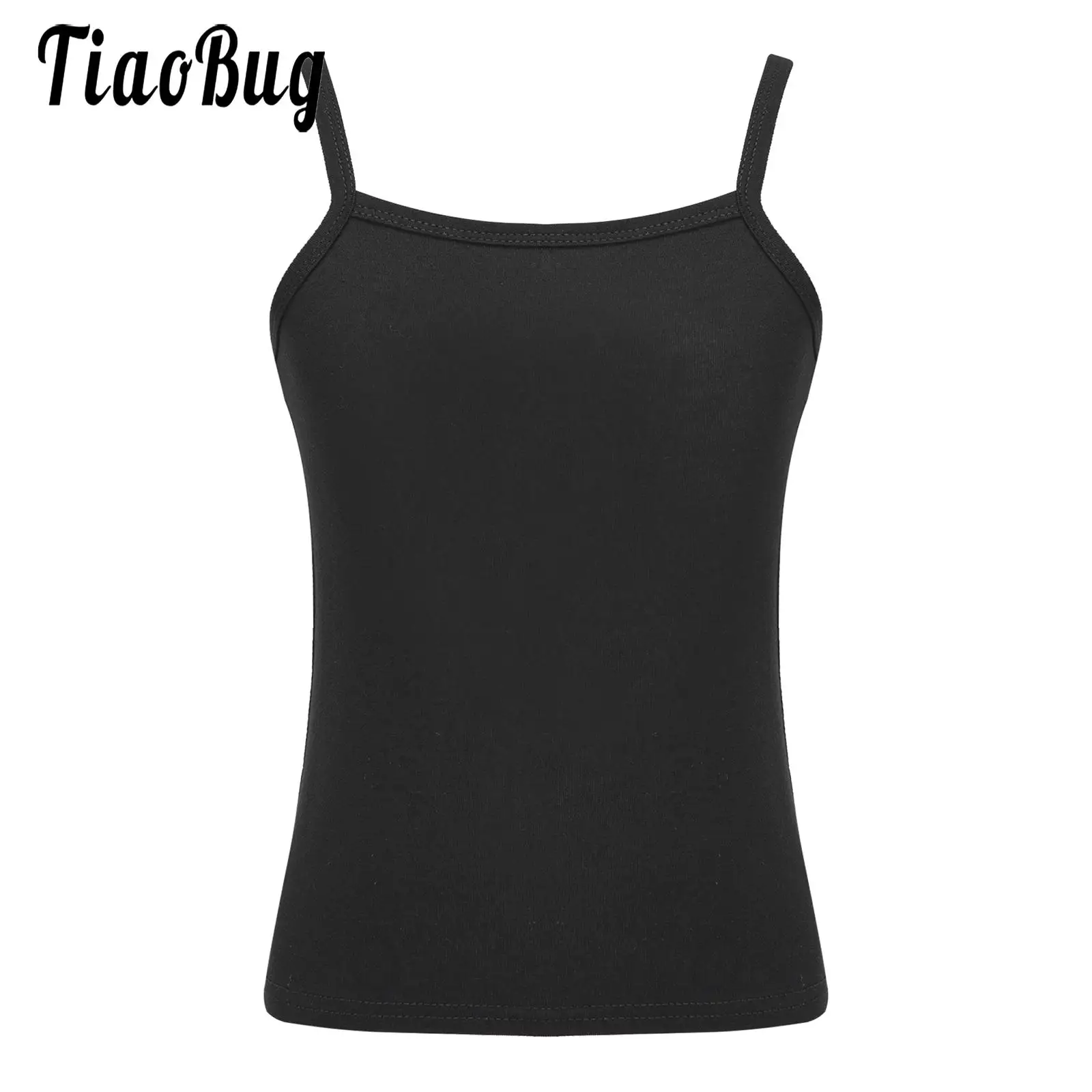 

Kids Girls Tank Tops Breathable Vest Solid Color Stretchy Cami Undershirts Camisoles Sport Dance Vest Tops for Children Girls