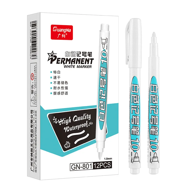 3Pcs/Set White Marker Pen Permanent Markers Art Supplies