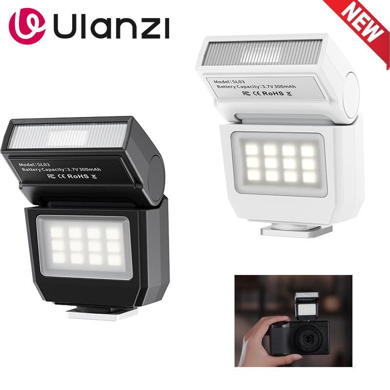 Ulanzi SL03 Mini Camera Flash Speedlite for Canon R5 Fuji X-T30 X-T5 Sony ZV-E10 Nikon Panasonic Olympus Pentax Most SLR Cameras