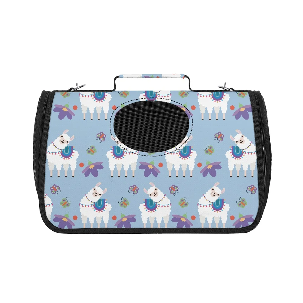 

Transportation Backpack for Cat Cute Cartoon Cactus Flower and Alpaca Cat Handbag Custom Shoulder Bag Carrier for Cat