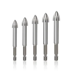 Embout de foret en alliage multifonctionnel, outil de perçage universel efficace, outils utilitaires à haute Performance pour le travail du bois 5 pièces 