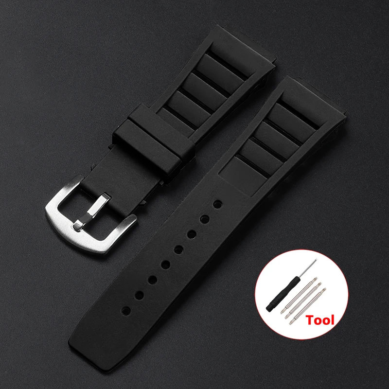 Premium Waterproof Silicone Sport Watch Strap - Soft Diving Rubber Bracelet