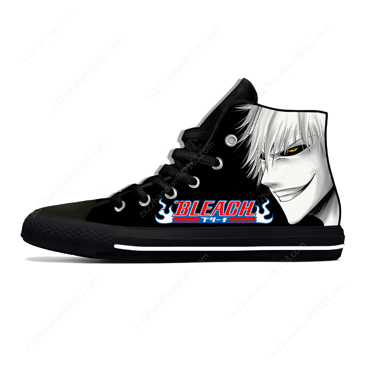 Hot Anime Bleach Lightweight Cloth 3D Print Funny Cool Fashion High Top Canvas Shoes Mens Womens Casual Breathable Sneakers 4
