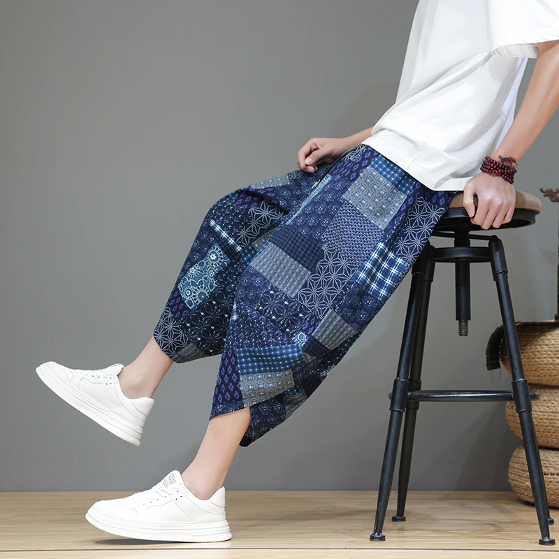 

Streetwear Men Harem Pants Casual Men Cross Pants Male Harajuku Style Vintage Men Woman Calf-Length Trousers Summer Big Size 5XL