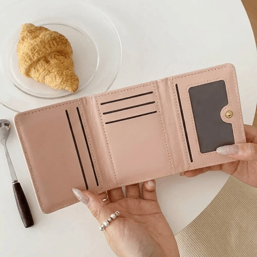 Portafoglio Portatile in PU a Forma di Bassotto, Porta Carte Multiplo a Cartone Animato, Borsa Porta Carte in Pelle PU con Cordino, Portafoglio a Tre Ante per Lavoro - immagine 4