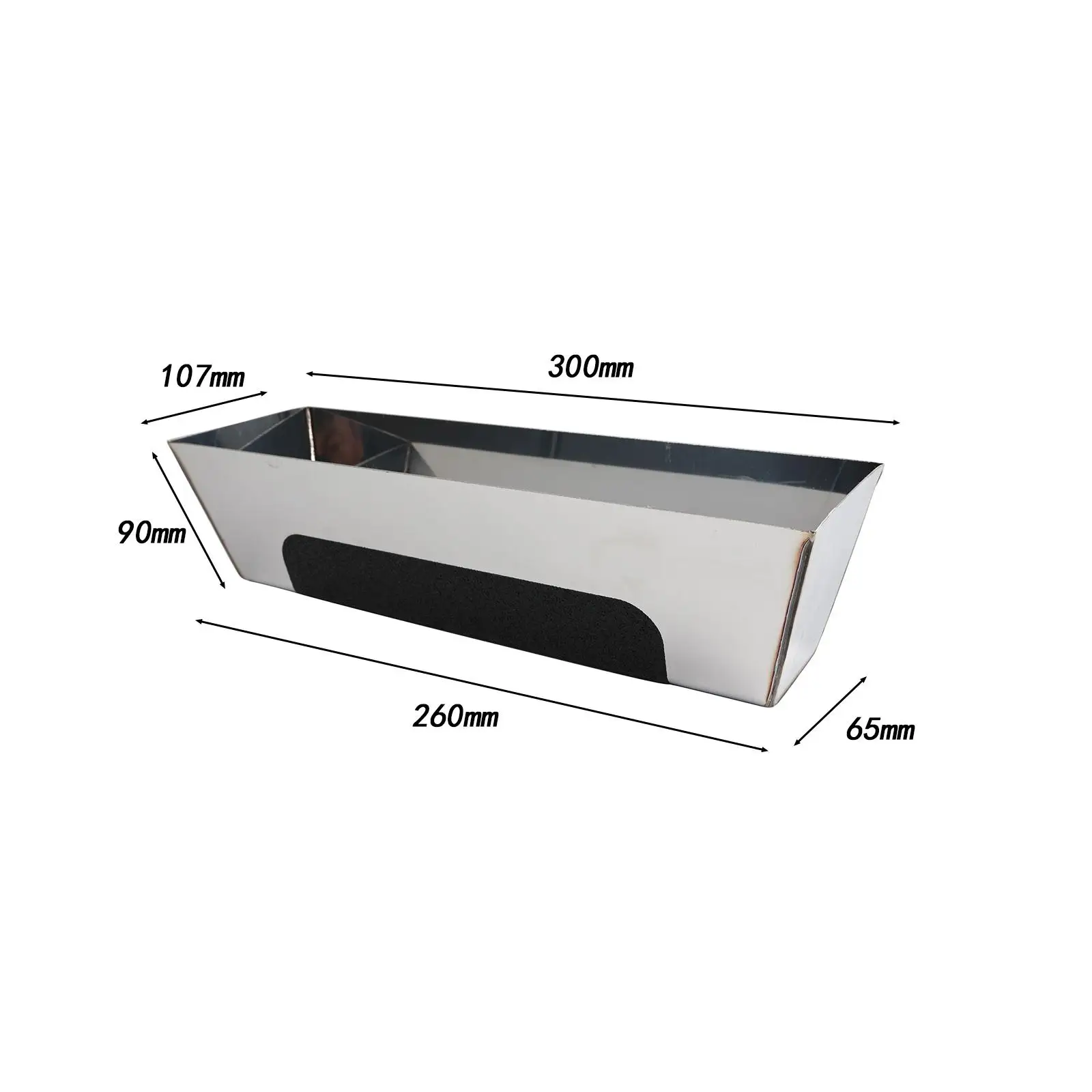 with Anti Slip Pad Mud Board Manual Tool Heavy Duty Leakproof Rustproof Nonslip Mud Pan Drywall Mud Pan for Woodworking DIY 6