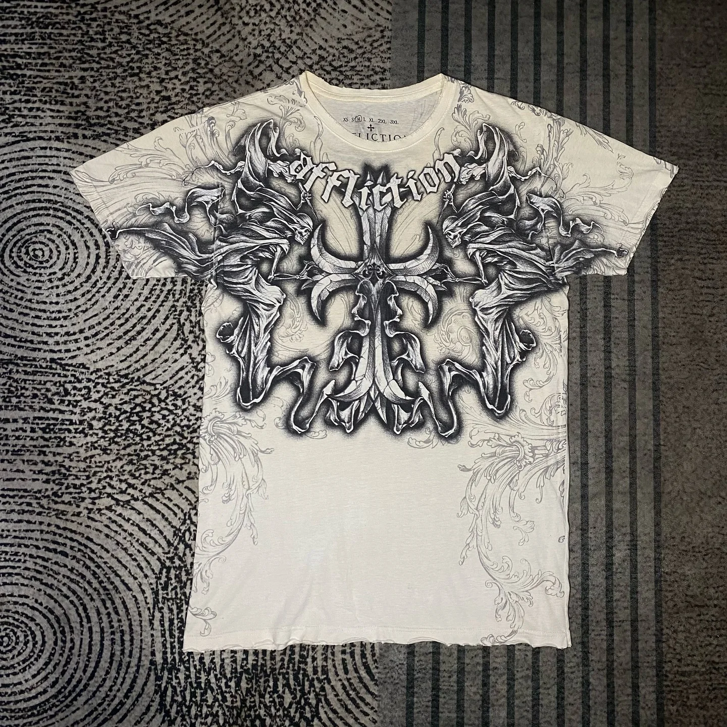 2000s affliction American Retro T shirt Women Red Cotton Round Neck Washed Shirt Hip Hop Couple American Wear Goth T Shirts 4