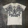 2000s affliction American Retro T shirt Women Red Cotton Round Neck Washed Shirt Hip Hop Couple American Wear Goth T Shirts 4