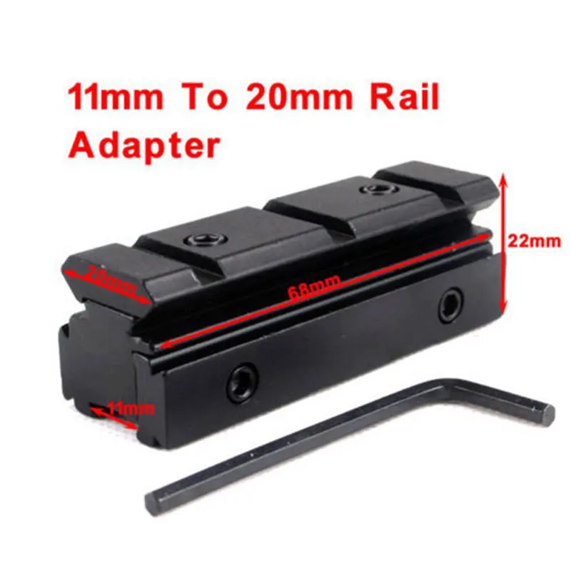 

Tri-rail Dovetail 11mm to 20mm Weaver Picatinny Rail Adapter Tactical Dovetail Scope Mounts Accessories